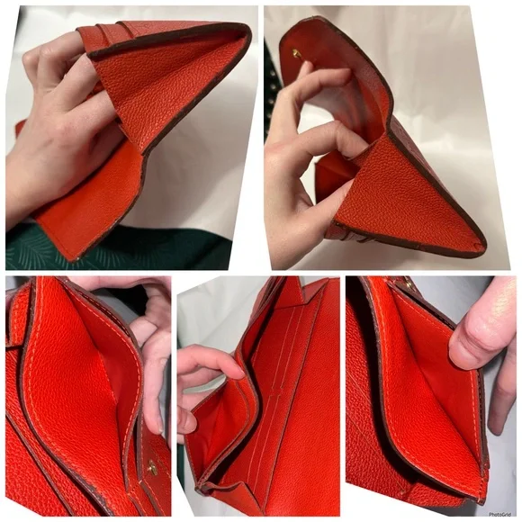 Louis Vuitton AUTHENTIC Monogram Empreinte Curieuse Orient Orange Leather Wallet - Picture 16 of 16
